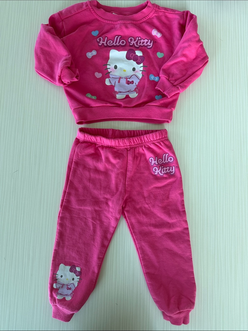 Hello Kitty Hot Pink Girls' Sweatshirt & Joggers Set